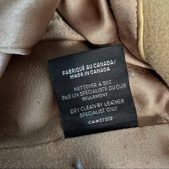 MACKAGE Wool Cashmere Camel Double Breasted Long Coat Jacket Made in Canada S - Picture 13 of 13